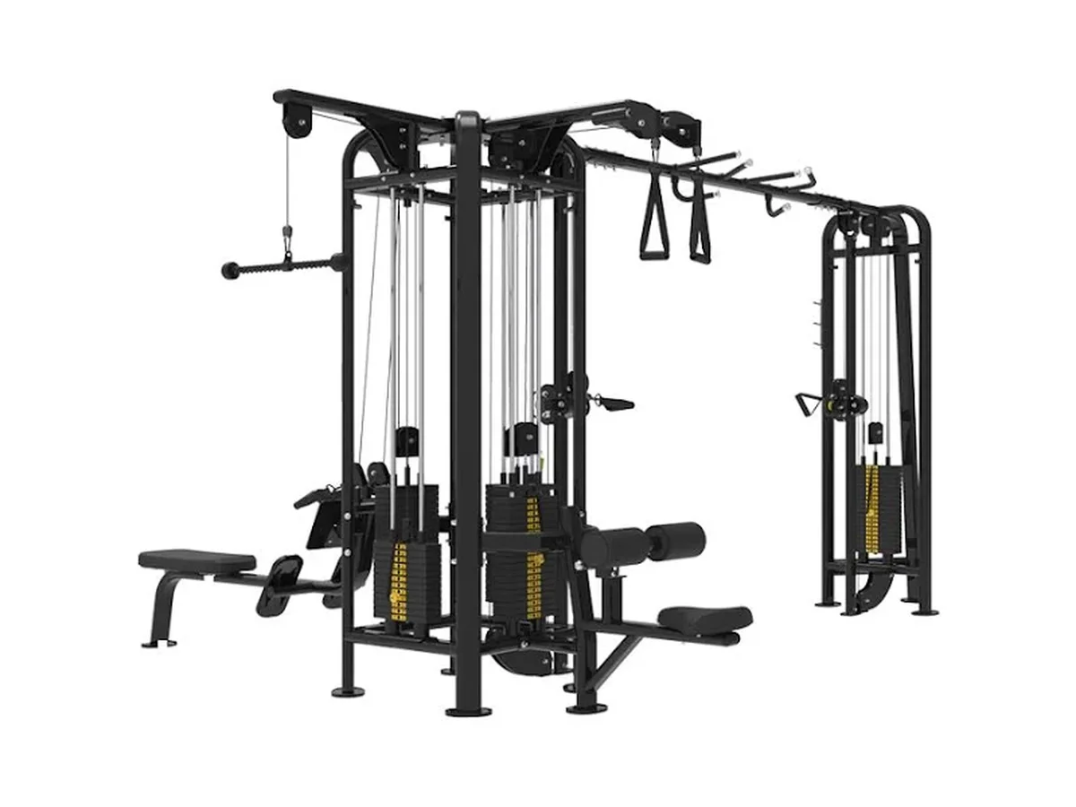 Commercial Jungle Gym cable station representing equipment planned for Q Fitness.