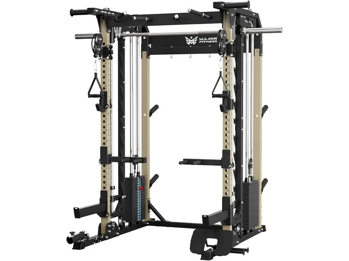 Commercial Smith machine representing equipment planned for Q Fitness.