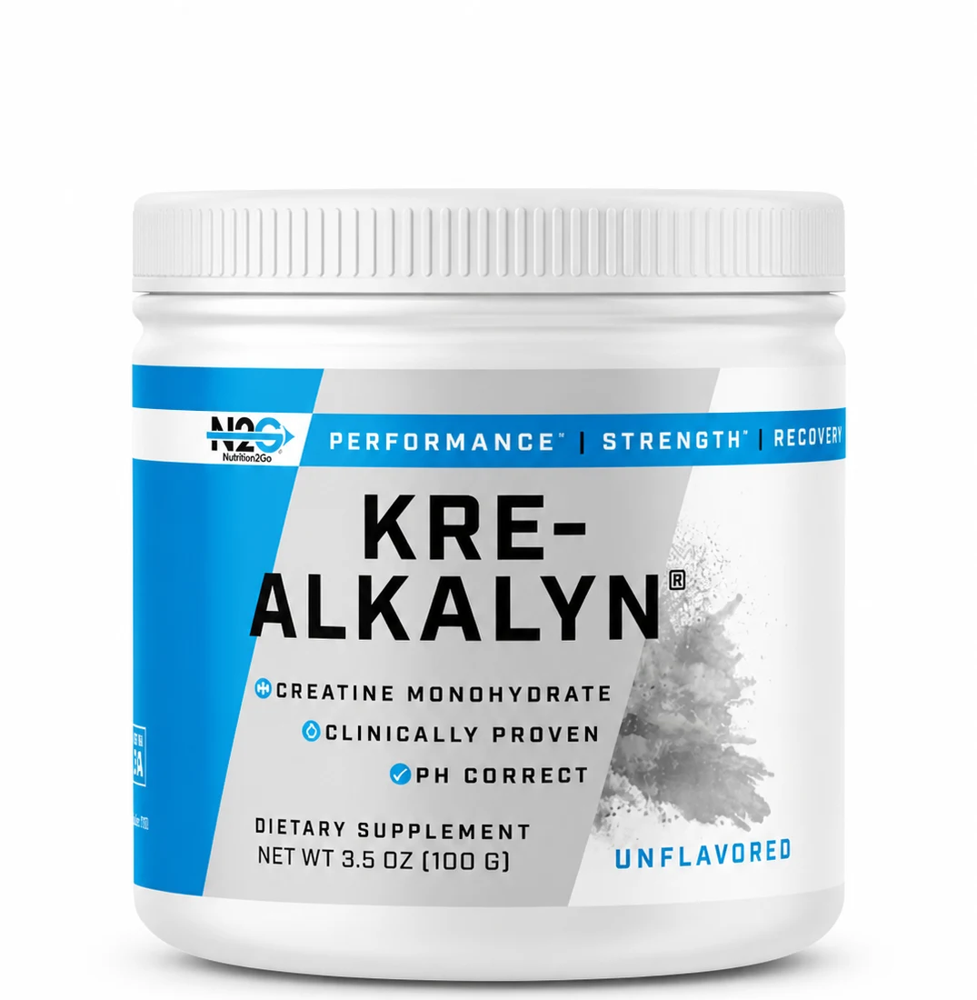 N2G Kre-Alkalyn, unflavored, 3.5 oz tub — pH-correct creatine monohydrate.